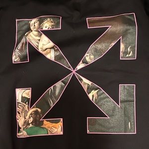 OFF WHITE TEE PINK BLACK